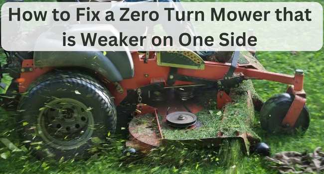 How to Fix a Zero Turn Mower that is Weaker on One Side